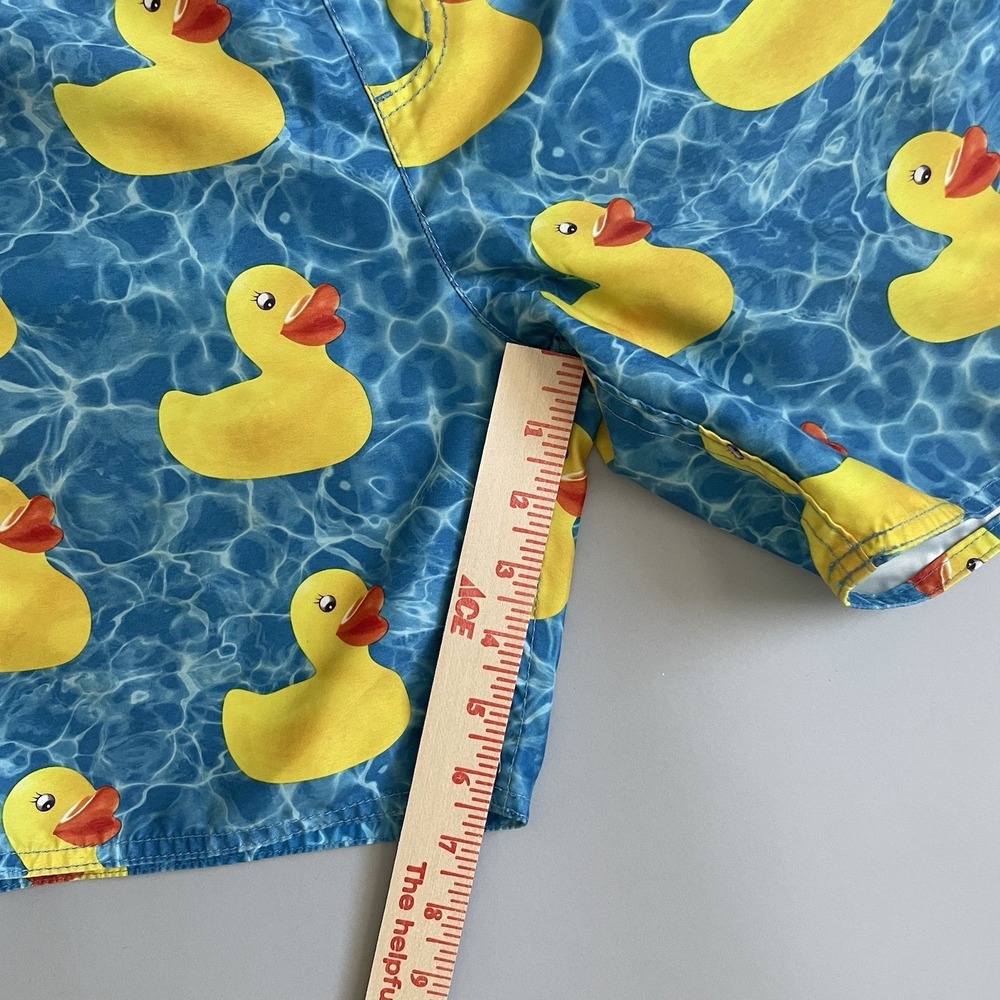 Neff Men's Swim Trunks Medium Rubber Duck Print Blue Yellow Board Shorts M - Picture 10 of 10
